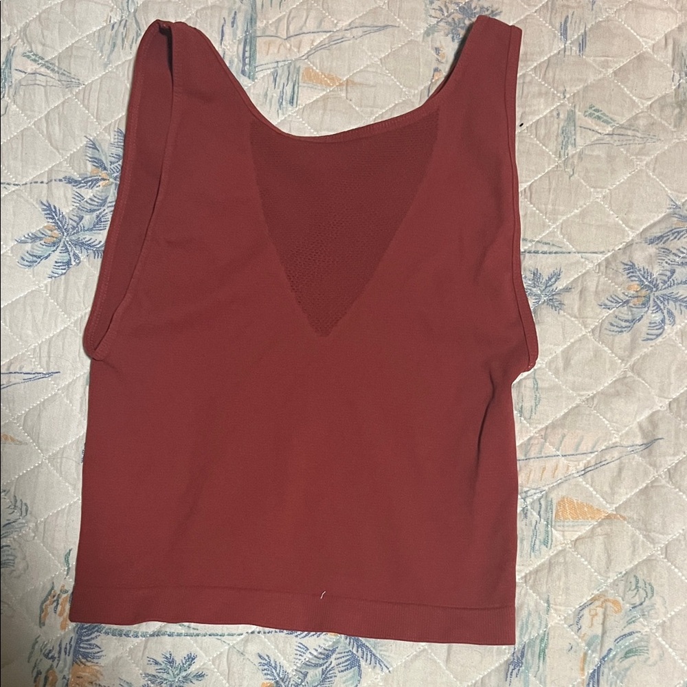 Women's Sleeveless Top in Rust Red
